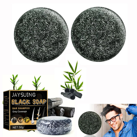 Gray Hair Darkening Shampoo Bar - Covers White Hair & Controls Dandruff