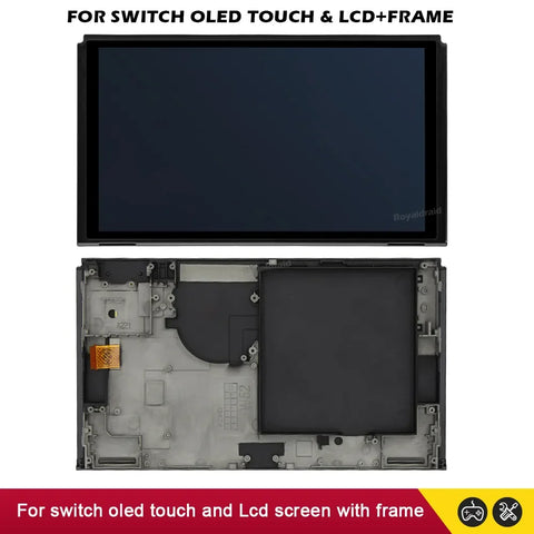 For Switch OLED Console LCD Display Assembly & Middle Frame Replacement Kit