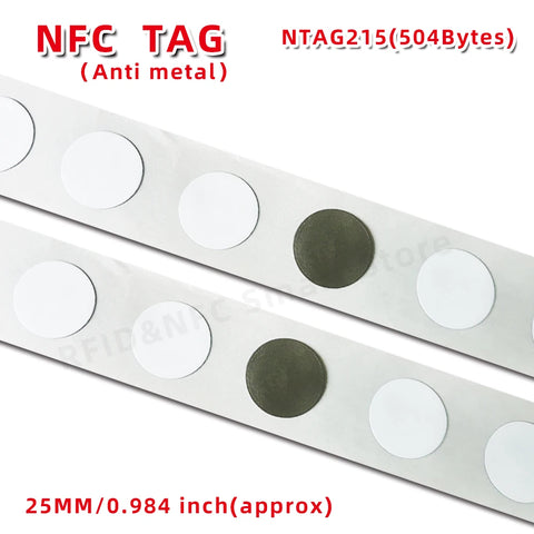 20pcs Anti-Metal NFC215 Stickers for NFC-Enabled Devices - Reduces Metal Interference