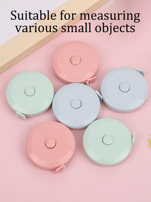 1.5m Portable Soft Tape Measure for Students, Sewing, Clothing, Auto Retract, Compact & Durable