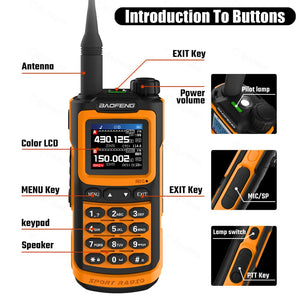 2025 Long Range Walkie Talkie 1000 Channel UHF VHF Ham Radio FM USB-C Charge Waterproof 2-Way Radio