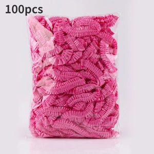 100-Pack Disposable Shower Caps Waterproof Hair Protection for Bath, Salon, Travel