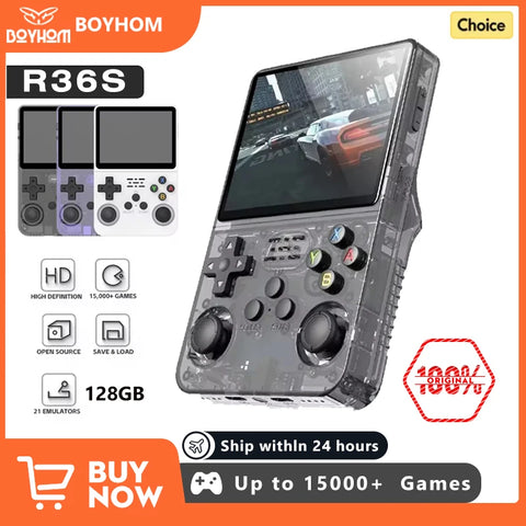128GB Retro Handheld Game Console with 3.5" IPS Display, Linux System, Portable Pocket Video Player, 64GB Classic Games Included