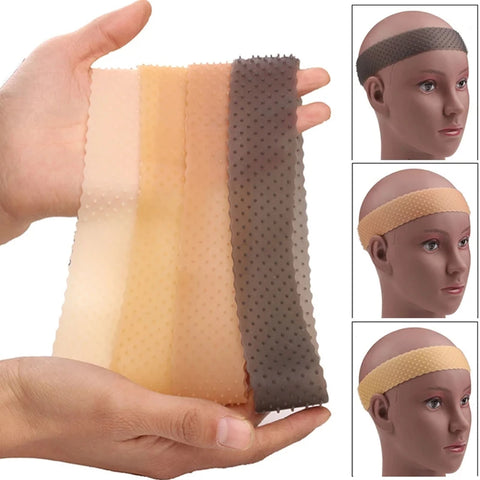 Adjustable No-Slip Transparent Silicone Wig Grip Band for Secure Hold and Comfort