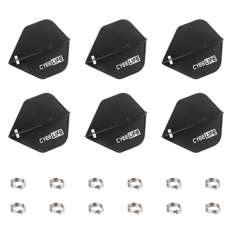 6pcs Standard Dart Flights + 12pcs Spring Set - Durable Anti-Fall Accessories