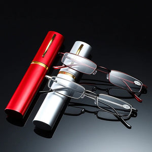 Unisex Ultra-Light Reading Glasses Anti-Fatigue Presbyopia Eyewear +1.0 +1.5 +2.0 with Case