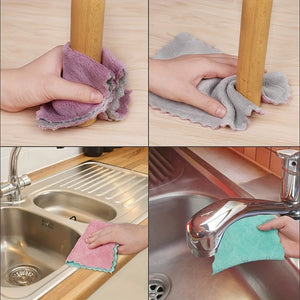 10-Pack Microfiber Dish Towels Set - Reusable Kitchen Cleaning Cloths