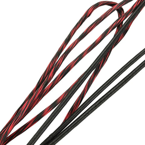 16-Strand Archery Bowstring for Recurve/Longbow 48''-70'' Black & Red Replacement