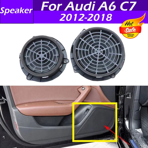 Car Front Rear Door Speaker Tweeter Bass Horn for Audi A6 C7 2012-2018 Accessories