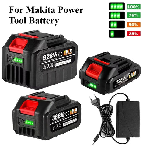 High Capacity 18V 22500mAh 15000mAh Lithium-Ion Battery for Makita Power Tools - 128VF 928VF Rechargeable
