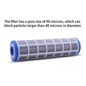 10" Stainless Steel Washable Water Filter Cartridge 40 Micron Mesh