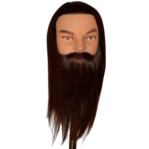 16" Heat Resistant Fiber Mannequin Head for Makeup, Hair Braiding, and Salon Styling Practice