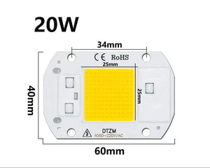 10-pack 50W AC220V LED COB Chips for DIY Floodlight Spotlight Lamp