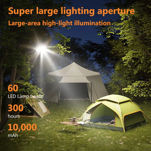 10,000mAh Rechargeable LED Tent Lantern Portable Emergency Camping Bulb Flashlight for Outdoor and Home