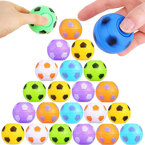 32pcs Mini Rotatable Soccer Ball Fidget Spinners for Kids Party Favors Stress Relief Goodie Bags