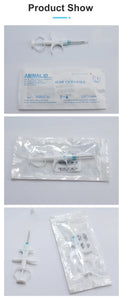 100 Pcs Pet Microchip 134.2kHz FDX-B Animal ID Chip with Syringe, ISO Standard
