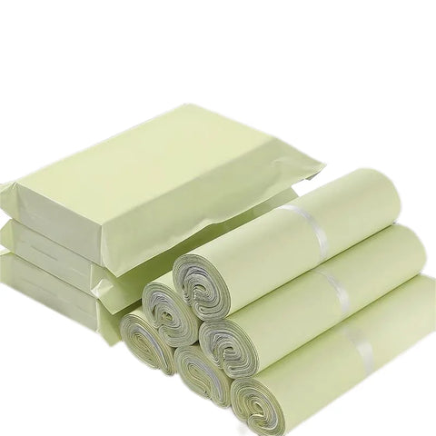 50-Pack Opaque Shipping Bags, Cream Apricot Self-Seal Mailing Envelopes, PE Plastic Courier Storage