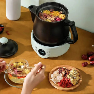 1.8L Smart Electric Ceramic Medicine and Soup Pot with Auto Keep Warm Function