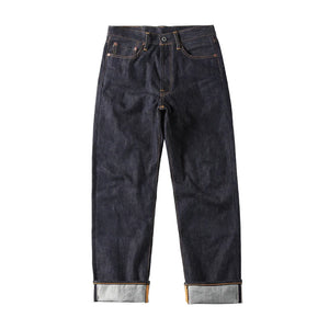 Men's Relaxed Straight Fit Jeans Raw Selvedge Denim Amekaji Style Pants 55501 Red Tornado