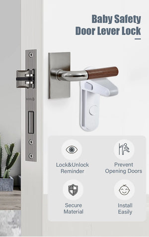 Childproof Door Lever & Knob Lock - Easy Install Baby Proofing for Home Safety