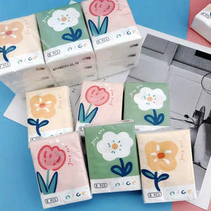 9-Pack Soft Floral Pocket Tissues - Portable, Travel-Ready Tissues