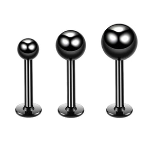 1 Pair Titanium Steel Stud Earrings Small Ball Screws Lip Piercing Body Jewelry for Men