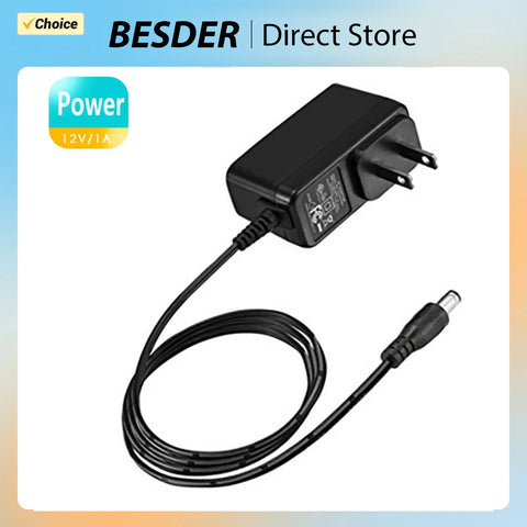 AC 100-240V to DC 12V 1A Power Adapter EU Plug for CCTV Security Cameras