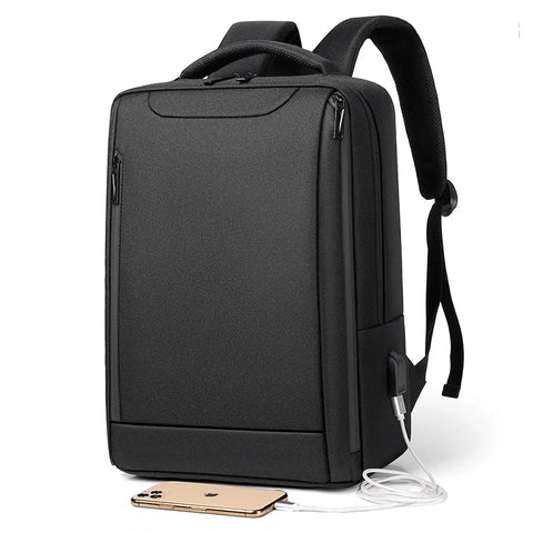 Anti-Theft Waterproof Laptop Backpack with USB Charging for Men, Business & School, 2025 Design