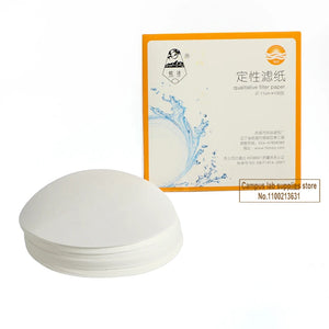 100pcs Lab Filter Paper Cotton Fiber 7cm-18cm Fast/Medium/Slow Qualitative Filtration