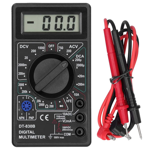 Digital Multimeter Tester DT830B, Portable Volt Ammeter, Car Battery & Circuit Checker