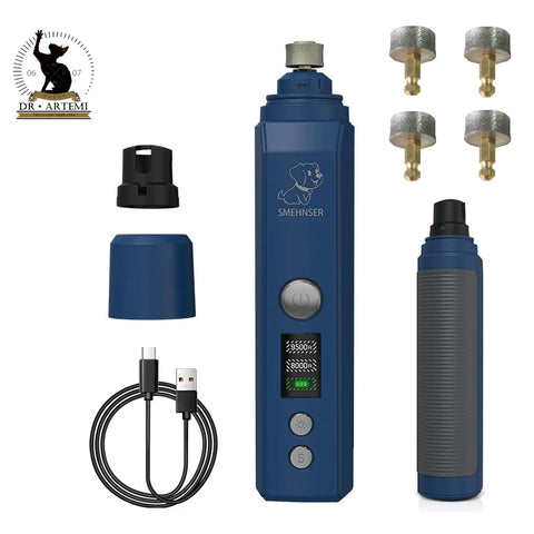 Electric LED Pet Nail Grinder - Painless Dog & Cat Nail Trimmer Grooming Tool