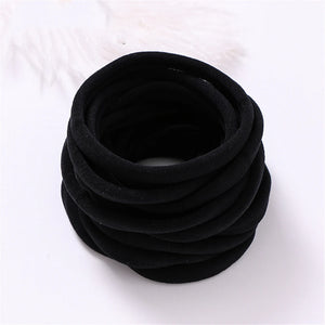10-Pack Traceless Nylon Stretch Headbands for Newborns & Kids - Elastic Baby Hair Accessories