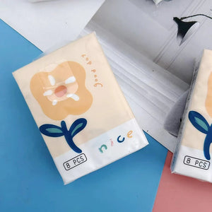 9-Pack Soft Floral Pocket Tissues - Portable, Travel-Ready Tissues
