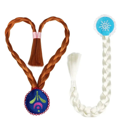 Elsa Anna Cosplay Braid Hairpin Set for Toddler Dress Up Party Wedding Birthday