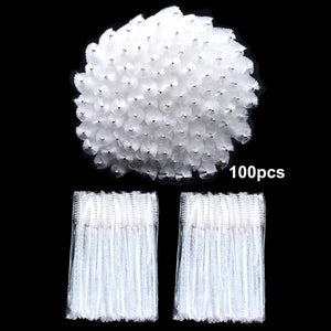 100-Pack Disposable Mascara Brushes Spoolie Wands for Lash Extensions & Makeup