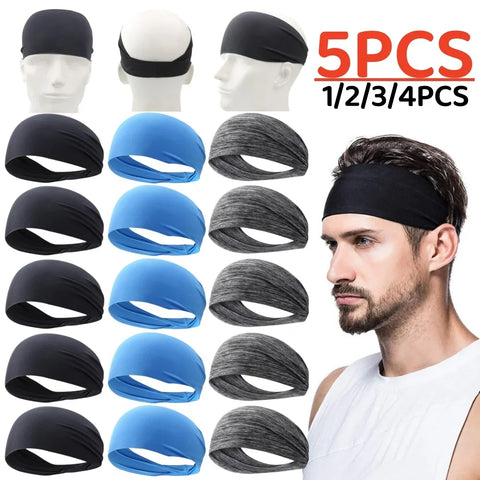 Elastic Sports Headbands Sweat Absorption Quick Dry Anti-Slip for Yoga Running Fitness