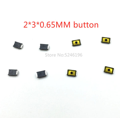 2-500pcs 2x3x0.65mm SMD 2-Pin Power Volume Button for Mobile Phone Camera