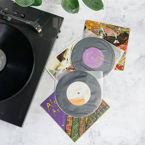 7" Vinyl Record Sleeves 25/50 Pack - Clear Anti-Static 3 Mil Protection for 45 RPM 7in EPs