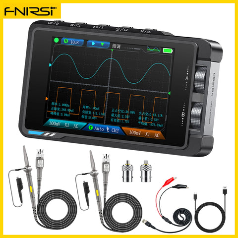 2-in-1 Handheld Digital Oscilloscope & Signal Generator, Dual Channel 50MHz 250MS/s Auto Tool
