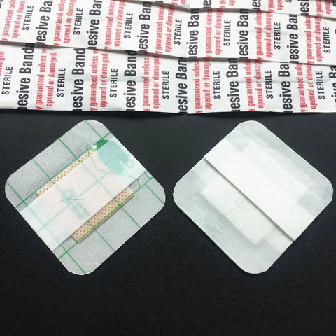 100pcs Waterproof Transparent Square Bandages 38x38mm - Adhesive Wound Plaster Dressing