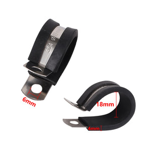 10-Pack Rubber P-Clamps for Cable, Hose & Pipe - Electrical and Plumbing Clips