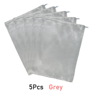 10 Satin Wig Bags for Hair Extensions, 35x25cm Silk Storage with Zipper