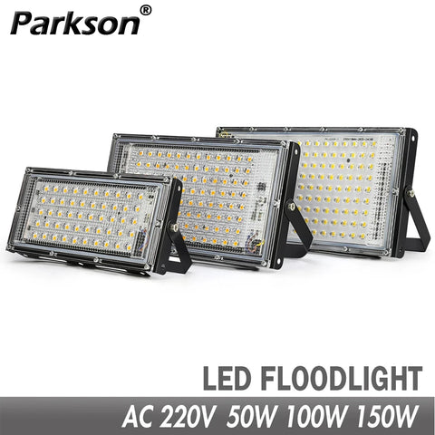 50W/100W/150W LED Flood Light IP65 Waterproof Outdoor Spotlight AC 220V Wall Street Lamp