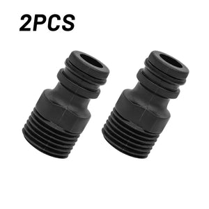 1/2" Quick Connect Garden Hose Adapter Set, 2-Pack - Easy Fit Garden Tool Accessory