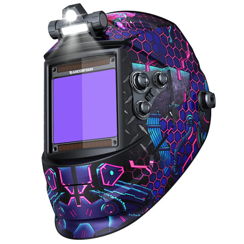 Auto Darkening Welding Helmet 4 Arc Sensor, Large Viewing 3.94" x 3.66", True Color, 1/1/1/1 Rating, Welder Mask