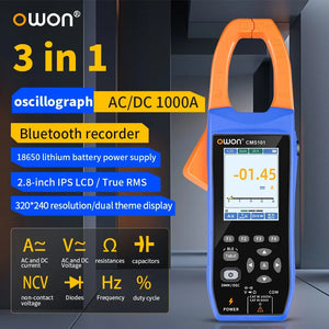 1000A AC/DC Current Clamp Ammeter Digital Oscilloscope with Bluetooth Recorder and Multifunction Tester