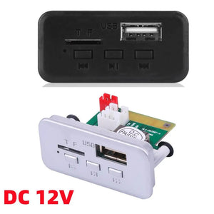 "12V Bluetooth 5.0 Car MP3 Player Kit with USB, TF, FM Radio, Wireless Audio Receiver Decoder Board"