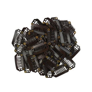 100pcs Snap Hair Extension Clips 32mm/28mm Metal Wig Comb Clip Hair Extension Accessories