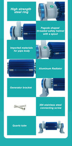 10g Air-Cooled Ceramic Tube Ozone Generator for Water Purifier Disinfection