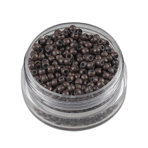 1000pcs Copper Nano Ring Beads for I-Tip Hair Extensions, Micro Links, Silicone Lined